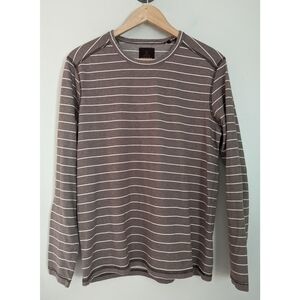 PrAna Long Sleeve Striped Brown Top Size Small